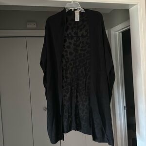 Black leopard Chico’s shawl